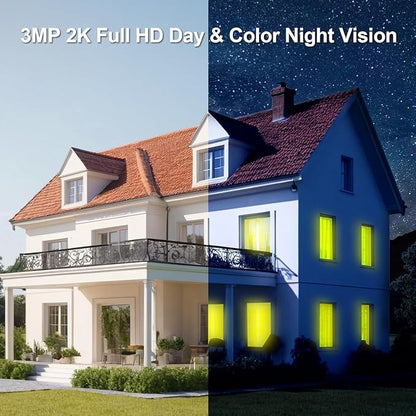 SeeVision 4G LTE Cellular Security Camera, No WiFi with Built in SIM Card, Solar Security Cameras Wireless Outdoor Featuring 3MP 2K HD, PIR Motion Detection, Color Night Vision, 2-Way Talk