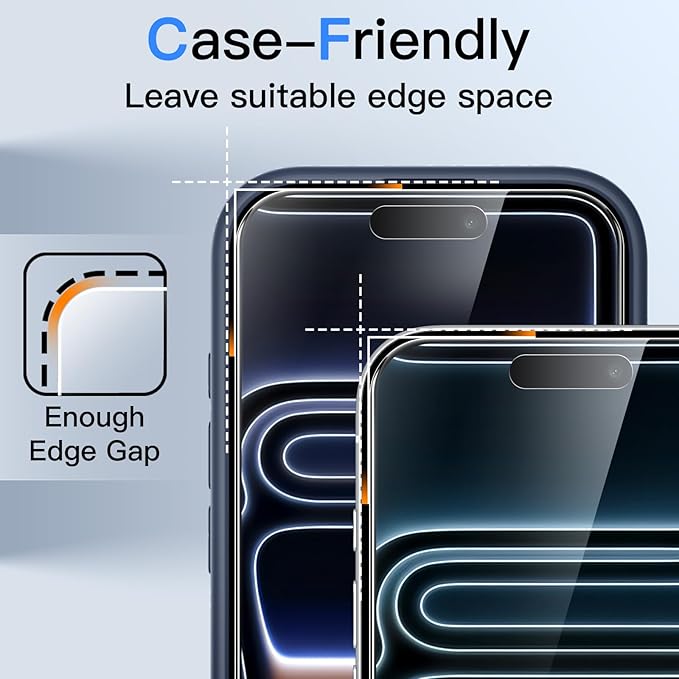 JETech 360 Degree Privacy Screen Protector for iPhone 17 Pro 6.3-Inch, 4-Way Anti-Spy Tempered Glass Film with Easy Installation Tool, 2-Pack