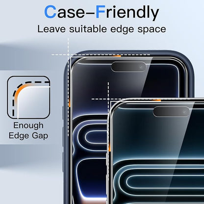 JETech 360 Degree Privacy Screen Protector for iPhone 17 Pro 6.3-Inch, 4-Way Anti-Spy Tempered Glass Film with Easy Installation Tool, 2-Pack