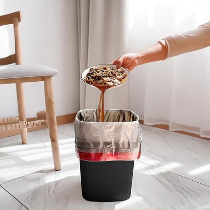 Trash Can - Small Waste basketbin - 1.8 Gallon- for Office,Home,Bathroom,Kitchen - Black