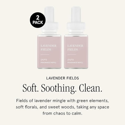 Pura Smart Home Scent Refill - Long-Lasting Premium Fragrance per Refill - Clean Diffuser Fragrance for Home, Office & Apartment - 2 Pack, Simply Lavender