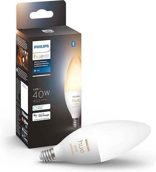 Philips Hue Smart Lighting Bundle with Dimmer Switch (V2) | Control Your Hue Lights via App or Voice