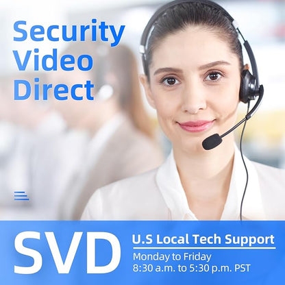 SVD 18.5 Inch Security Monitor – Supports 4K Input, 1366x768 HD LED Display, Ultra Thin CCTV Monitor with HDMI/VGA/BNC/USB, Professional Surveillance Screen for DVR, Home, Office