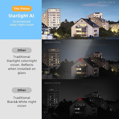 3MP 2K Window Security Camera,2.4G&5G WiFi Indoor Camera for Home with Color Night Vision,24/7 Recording,Motion Detection,Support SD Card and US Cloud Storage,Easy Install & Setup