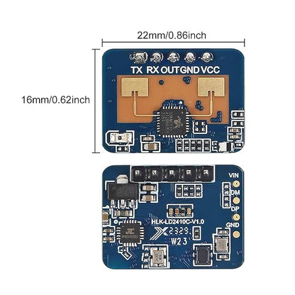 2pcs LD2410C Human Presence Radar Sensor Module LD2410 Millimeter Wave Radar Sensor HLK-LD2410 Sensor Module Non Contact 24GHz ISM Band Serial Port IO Level Output with Dupont Wire