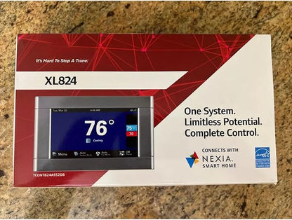 Trane XL824 Wi-Fi Programmable Thermostat with Nexia Home Intelligence for Smart Comfort Control Touch Screen No Retun/No Refund - Factory Warranty