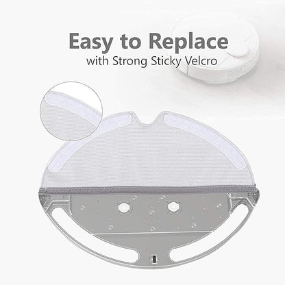 Replacement Spare Microfiber Mop Cloth Pad Compatible with Roborock Q7 Q8 S5 Max, Q5 Pro, E4, E5, S5, S6, S6 Pure MaxV, Q5, Q5 Pro+, Q7 and Q8 Max+ Vacuum Robots 8 Pcs Refill Kit