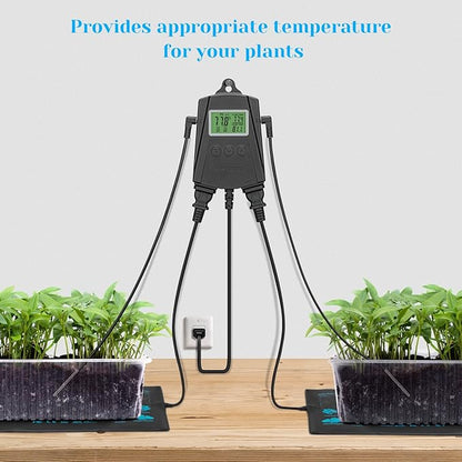 Inkbird WiFi Heat Mat Reptile Thermostat Controller Temperature Controller with 2 Probes and 2 Outlets, IPT-2CH Reptiles Heat Mat Thermostat (Max 250W per Outlet)