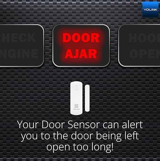 YoLink LoRa Smart Door Sensor Starter Kit: SpeakerHub Audio Hub & (3) Door Sensors - Up to 1/4 Mile Open-Air Range, Door Left-Open Reminders, up to 5 Year Battery Life, Alexa, IFTTT, Home Assistant