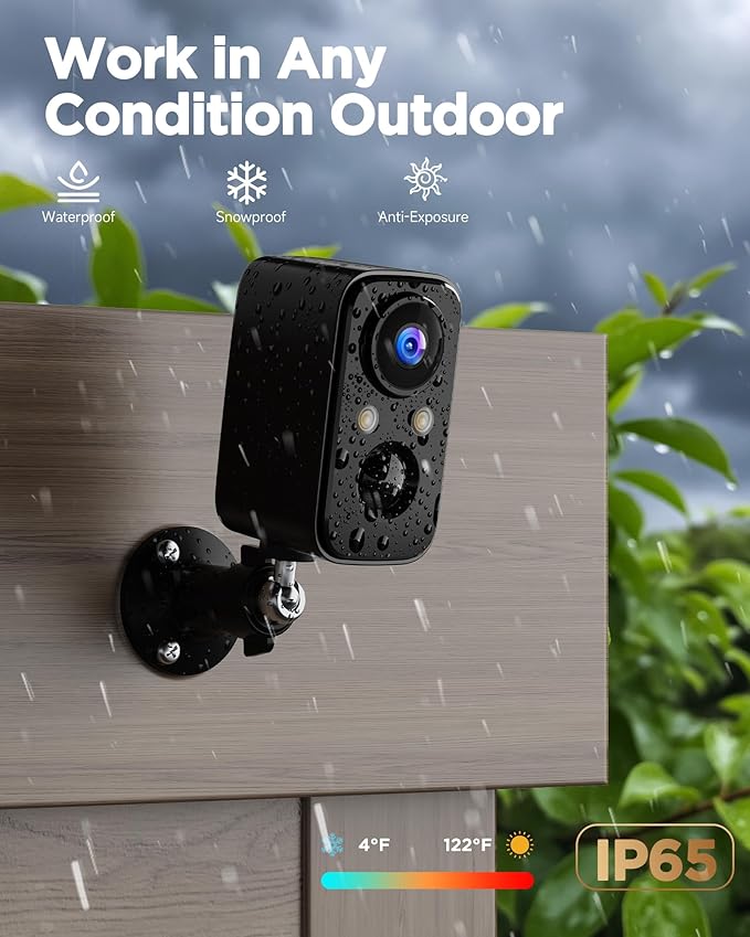 BECAMSO Security Cameras Wireless Outdoor Battery: 2K WiFi Camera Indoor for Home Security System - House Cameras with Motion Sensor - Support SD Card/Cloud Storage