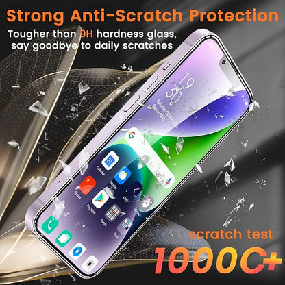 Lesakit 3+3 Pack Privacy Screen Protector for iPhone 14 Plus 6.7-Inch with 3 Pack Camera Lens Protector, Anti Spy Tempered Glass Film 9H Hardness Bubble Free Case Friendly