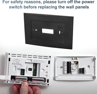 SA5B Wall Plate for Sensi Wi-Fi Thermostat ST75, Thermostat Wall Plate for Sensi Replace F61-2689, Black