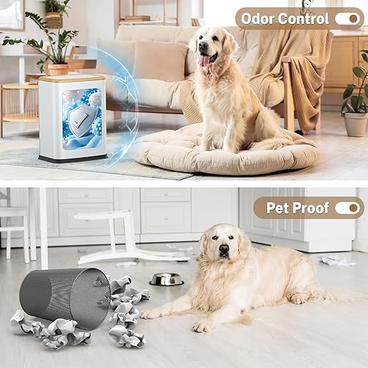 2.1 Gal Slim Bathroom Trash Can with Swing Lid, Rustproof Stainless Steel Small Garbage Can for Narrow Spaces & Toilet Side, Dog Proof Odor Control Waste Basket for Bedroom/Office, White