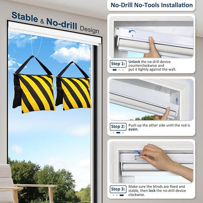 Smart Motorized Blinds with Remote, Cordless No-Drill Automatic Roller Shades, Blackout Electric Blind for Windows, Grey, 39 x 72