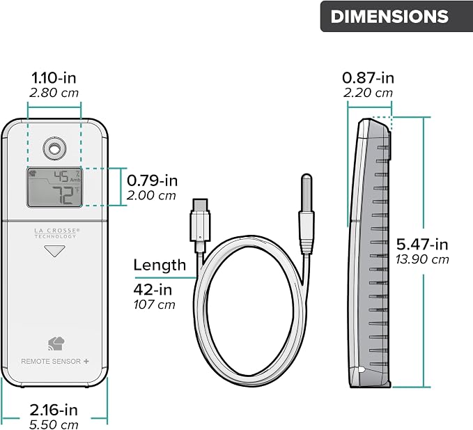Temp Tracker Probe Wi-Fi Alert System with the Bridge Gateway and a Temperature Probe Sensor with Ambient Temperature and Humidity