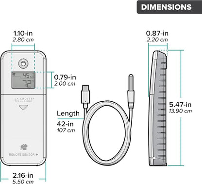 Temp Tracker Probe Wi-Fi Alert System with the Bridge Gateway and a Temperature Probe Sensor with Ambient Temperature and Humidity
