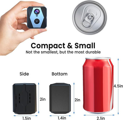 4K Spy Camera, True Wireless Hidden Camera, 2.4G WiFi Needed, Spy Cam Home, 30-Day Standby, Portable Cordless Security Camera with Cloud/SD Storage, Auto Night Vision, More Precise Motion Detection