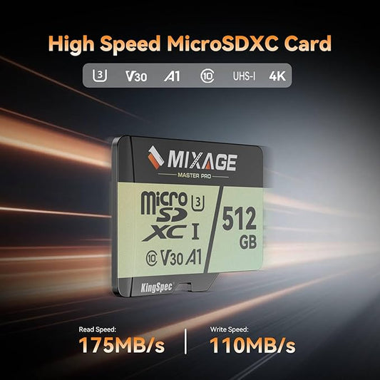 MIXAGE 32GB MicroSDXC Memory Card U3 V30 A1 UH-I, 100MB/s Read 40MB/s Write 4K UHD for Android Phones, Gaming Consoles, Dash Cam Security Action Cameras （Pack of 3）