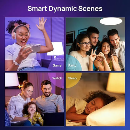 Consciot Smart Light Bulbs, A19 Color Changing Smart Bulbs, 800 Lumens 60W Equivalent, Works with Apple Home, Alexa, Google Home & SmartThings, Dimmable LED, 4-Pack