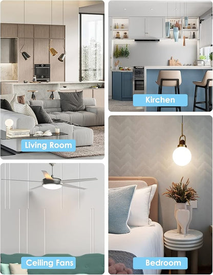BMXKPO 13W GU24 LED Light Bulb,2 Prong Light Bulbs, GU24 Twist Lock Base,Replacement Bedroom 23W CFL Bulb,1950lm 4000K 4 Pack