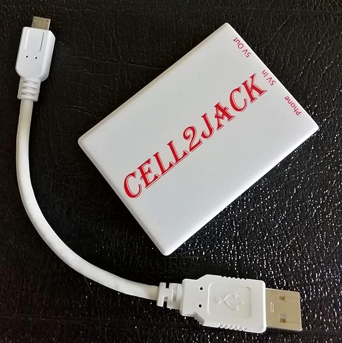 CELL2JACK - Cellphone to Home Phone Adapter, Make and Receive Cell Phone Call on Your landline Phone Free - Cell Phone to Landline Dock - Cell to Landline Converter