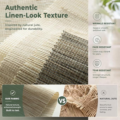 ZSHINE Motorized Linen-Look Roller Shades for Windows, Rechargeable Smart Light Filtering Blinds Compatible with Alexa (82189C)