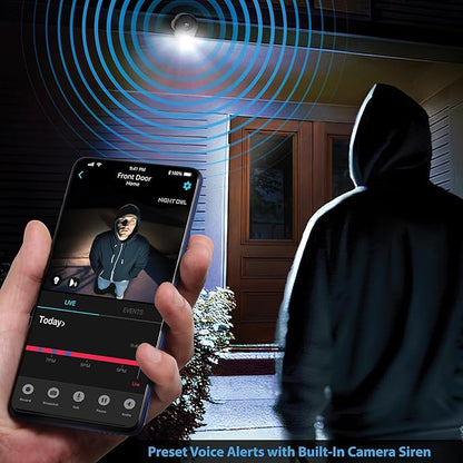 Night Owl Plug-in Wireless 4K HD Indoor/Outdoor Deterrence Camera with 2-Way Audio (2 Camera)