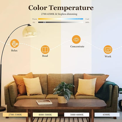 Smart Light Bulbs, WiFi & Bluetooth 5.0, Work with Alexa Google Assistant, App Control, Color Changing LED Bulb, E26 800LM Dimmable RGB Lights, Smart Home Lighting, Dimmable, 4Pack