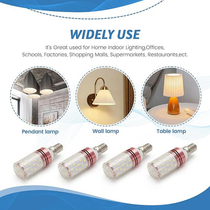 10Pcs E14 LED Corn Bulb 12W Corn Bulb Replace Lamps Small Screw-in Smart Efficient Bulb Neutral Light