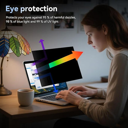 360° Laptop Privacy Screen 13.3 Inch for 16:9 Computer, 13" Monitor 4 Way Privacy Anti Glare Protector Blue Light Filter Shield Film Compatible with Lenovo/Hp/Dell/Acer/Asus/Thinkpad/Envy/Toshiba