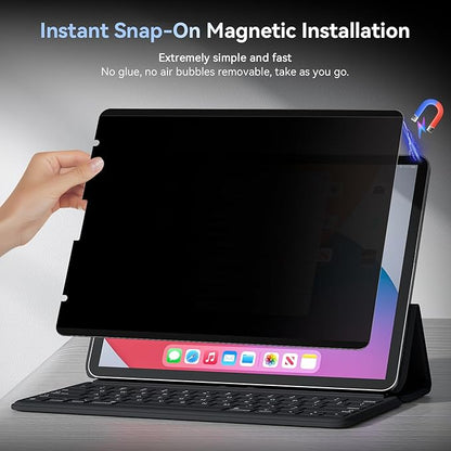 360° Magnetic Privacy Screen for iPad Air 5th 4th Generation 10.9 inch & iPad Pro 11"(2018-2022), 4 Way Privacy Removable Anti Glare Blue Light Filter Shield Film Anti Spy Protector