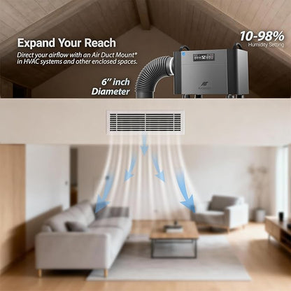 155 Pints Commercial Dehumidifier for Basement with Pump and Drain Hose, Large Space Dehumidifier for Crawl Space, Attic, Garage, Home, Industrial, Water Damage, Auto Defrost, Energy Star