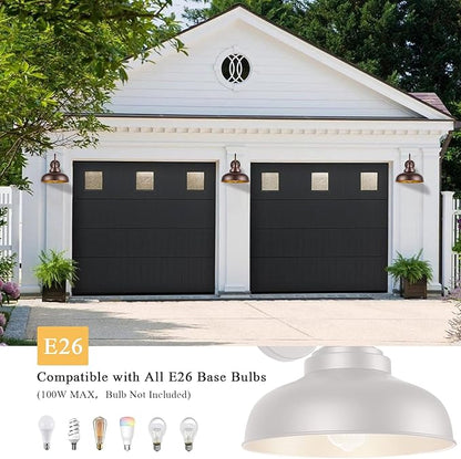 Outdoor Barn Light Outdoor Wall Sconce Farmhouse Exterior Wall Mount Light Vintage Wall Lighting Fixture Industrial Bronze Lantern for Porch, Entryway, Garage, 1 Pack, RZ007 ORB
