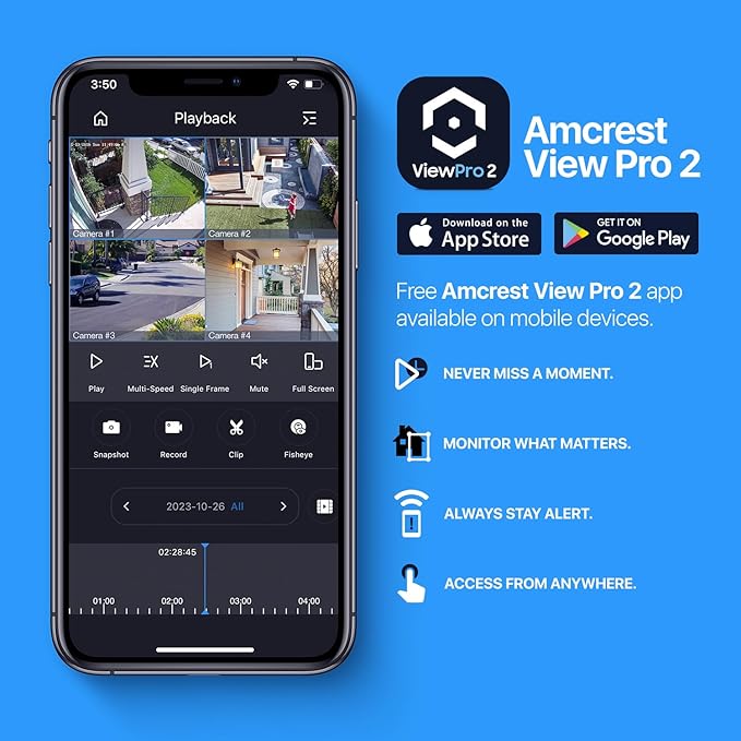 Amcrest 4K (8MP) IP POE Camera, UltraHD Outdoor Bullet, 3840x2160, 98ft NightVision, 125° FOV, MicroSD (256GB), Human & Vehicle Detection, Tripwire & Intrusion, (REP-IP8M-2496EW-AI-V3) (Renewed)