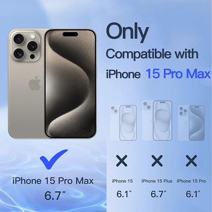 JETech Privacy Screen Protector for iPhone 15 Pro Max 6.7-Inch, Anti-Spy Tempered Glass Film with Easy Installation Tool, 2-Pack