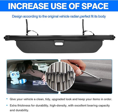 Powerty Cargo Cover for 2016-2022 Honda Pilot Trunk Cover Retractable Trunk Shielding Shade for Pilot Accessories Cargo Luggage Cover No Gap (NOT for Honda Passport or Pilot EX 2016)