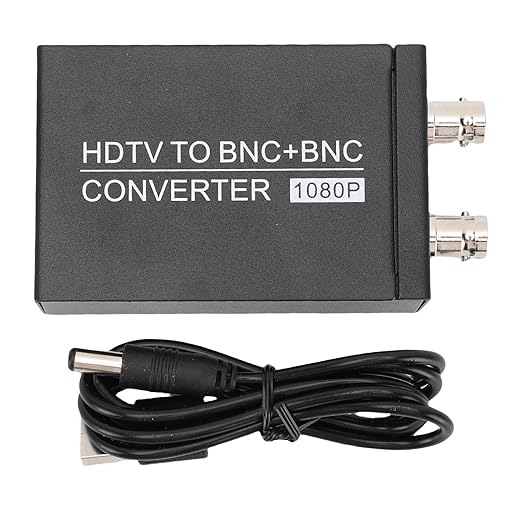 HDMI to BNC Converter, HDTV to BNC Converter 1080P, HDMI in BNC Out Video Audio Converter for Security Camera TV Projector
