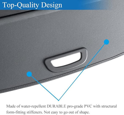 Compatible with 2026-2022 Hyundai IONIQ 5 Rear Cargo Security Shade Cover Black Privacy Screen Retractable Rear Storage Waterproof Cargo Cover Luggage Security Shield Shade