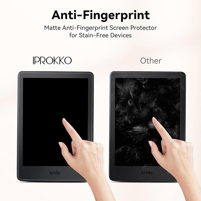 IPROKKO 2 Pack Anti Blue Light Screen Protector for 7-inch Kindle Paperwhite 12th Gen 2024 & Kindle Colorsoft 1st Generation (Signature/Kids Edition). Matte Anti-Glare High Clarity Protective Paper-like Film, Compatible With Kobo Aura 2, Boox Go 7