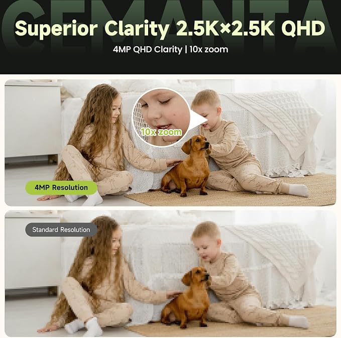 4MP Security Camera Indoor for Pet/Dog/Baby with Phone App