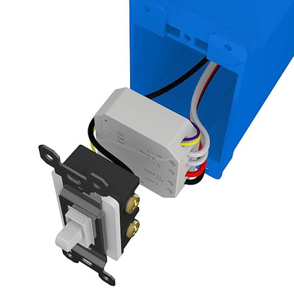 Insteon Micro Dimmer Adaptor, Hidden Install Smart Dimmer Switch - 2442-222 | 50W Dimmable LED or 200W Incandescent, Installs Inside Fixture or Behind Any Existing Switch, Hub Required for Alexa & Google