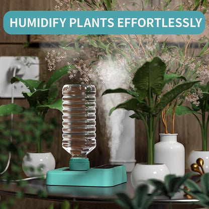 Travel Humidifier, Portable Small Humidifier for Plants, Bedroom, Office, Hotel or Car, Battery Operated Mini Cool Mist Humidifiers, Quiet 23dB, Auto-off, Night Light & BPA-Free, Green