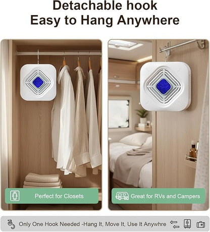 Dehumidifier for Bathroom with Color-Changing Beads, Rechargeable Small Dehumidifier for Closet, Portable Gun Safe Dehumidifier Ideal for Spaces up to 35 Sq.Ft Coverage, Quiet Operation