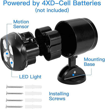 Motion Sensor Outdoor Lights, Battery Operated Outdoor Light, 1000LM Motion Detector Lights for Outside, 6000K LED Security Light Battery Powered Spotlight for House Wall, Black(2 Pack)