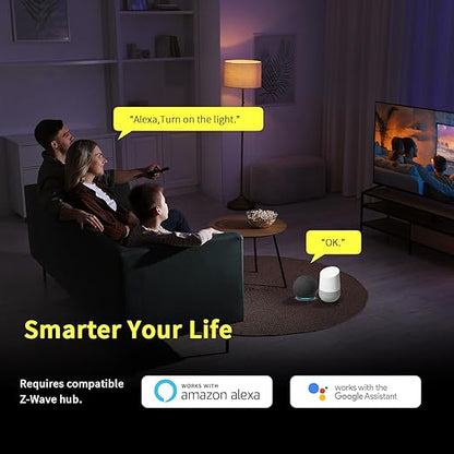 Minoston Smart Plug, Mini Plug-in Z-Wave 800 Series Socket with Built-in Repeater/RangeExtender, Z-Wave Hub Required, Compatible with SmartThings, Wink, Alexa, Google Assistant,FCC Listed, MP21Z