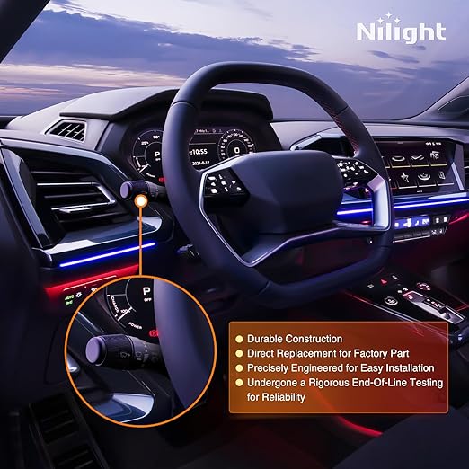 Nilight Turn Signal Switch Compatible with Ford 1999 2000 2001 2002 2003 2004 F150 1999 F250 2001 F250 F350 F450 F550 Super Duty 2000-2015 F650 F750 2002-2003 Blackwood Windshield Wiper Combination