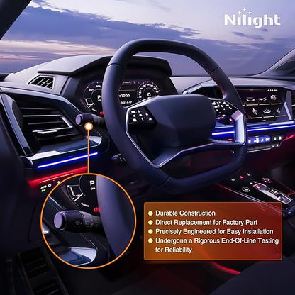 Nilight Turn Signal Switch Compatible with Ford 1999 2000 2001 2002 2003 2004 F150 1999 F250 2001 F250 F350 F450 F550 Super Duty 2000-2015 F650 F750 2002-2003 Blackwood Windshield Wiper Combination