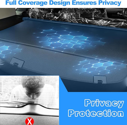 AUXKO Retractable Cargo Cover for Mazda CX-5 2025-2017, Trunk Cargo Cover Luggage Security Shade Cover for 2025 2024 2023 Mazda CX5 Shielding Shade Anti-Peeping Luggage Privacy Screen, Carbon Fiber