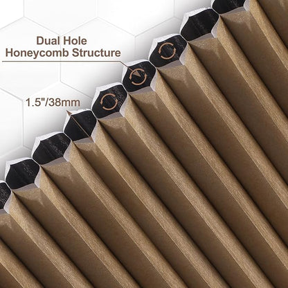 Godark Motorized Blackout Cellular Shades Compatible with Alexa/Google Home Electric Blinds Smart Honeycomb Shades for Windows Automatic Blinds with Remote Custom Size-Brown