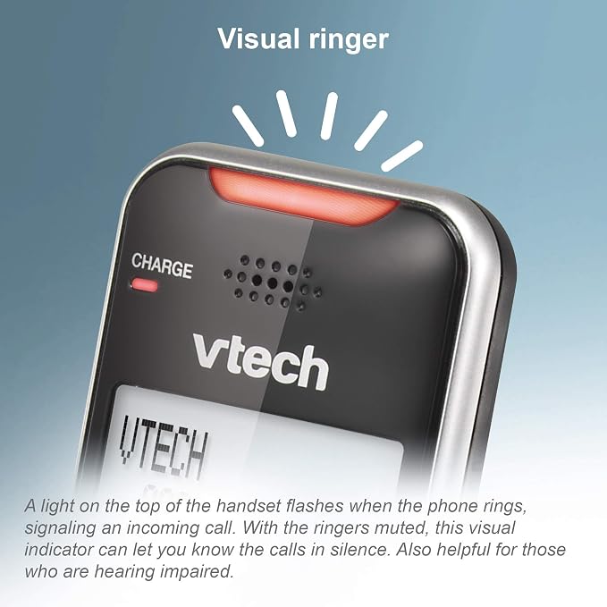 VTech VS112-3 DECT 6.0 Bluetooth 3 Handset Cordless Phone for Home with Answering Machine, Call Blocking, Caller ID, Intercom and Connect to Cell (Silver & Black)